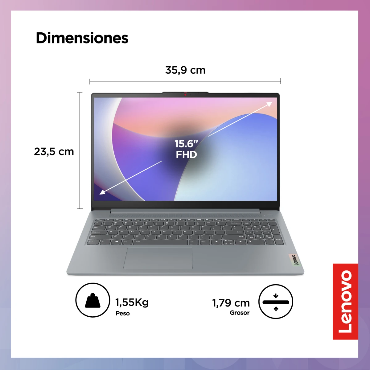 NOTEBOOK LENOVO IDEA 3 I5-12450H/15.6" FHD/16GB/ 512GB SSD - 2