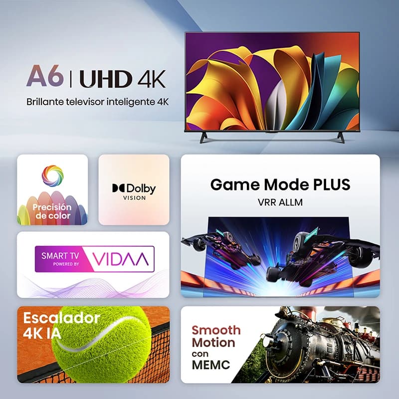 SMART TV HISENSE 70" SERIE A6N 4K ULTRA UHD - 4