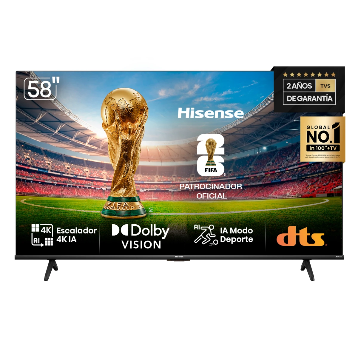 SMART TV HISENSE 58" SERIE A6N  4K ULTRA UHD