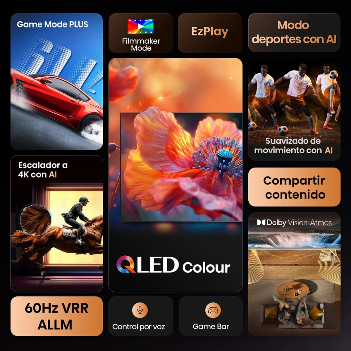 SMART TV HISENSE 50" QLED 4K VIDAA - 4