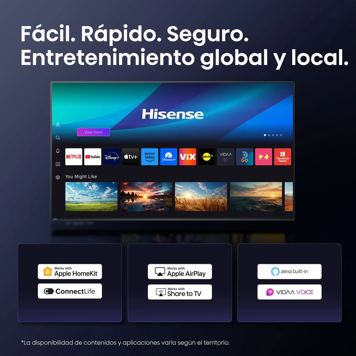 SMART TV HISENSE 50" QLED 4K VIDAA - 8