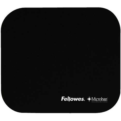 MOUSE PAD FELLOWES CON MICROBAN-BLACK