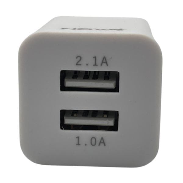 CARGADOR DE PARED NOVA PA010RBU001C 10W 2 PUERTOS USB-A BLANCO
