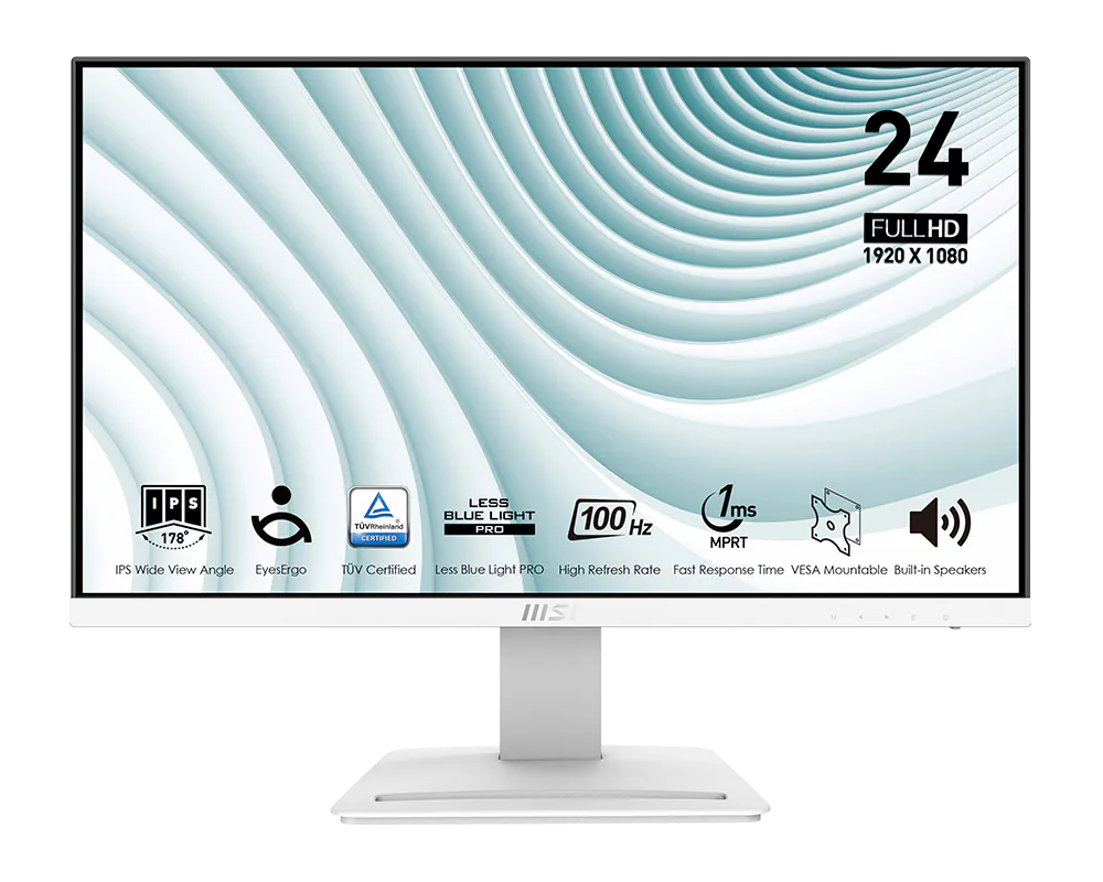 Monitor Profesional MSI PRO MP243XW Full HD IPS de 24" color Blanco - 1