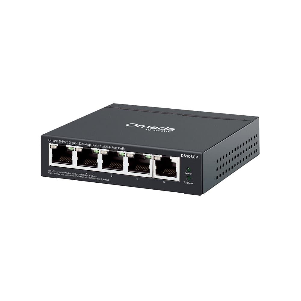 Switch | 5p | Giga | 5p PoE+ | Mesa | Omada | DS105GP | TP-LINK - 3