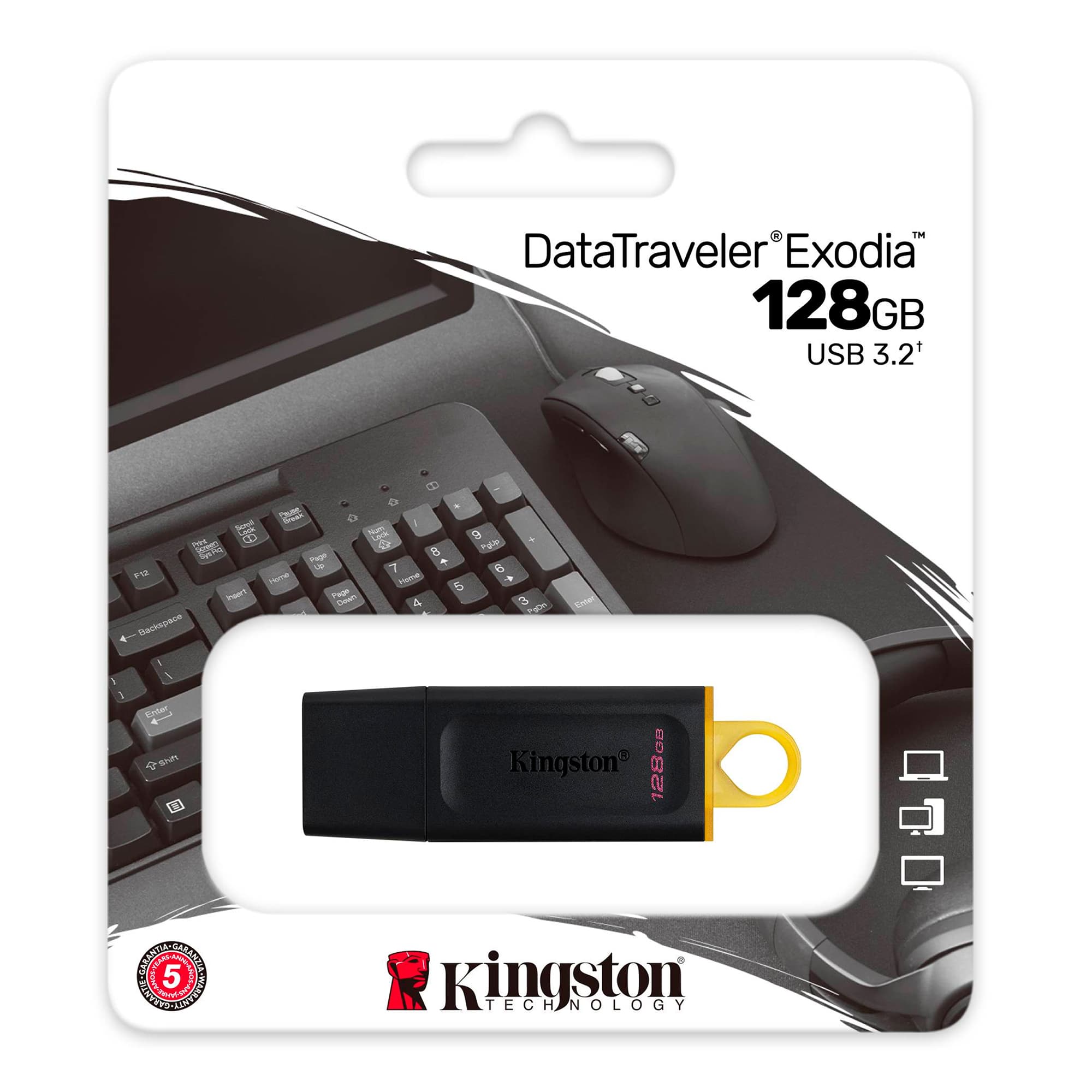 Pendrive Kingston 128gb DataTraveler Exodia USB3.2 - 3