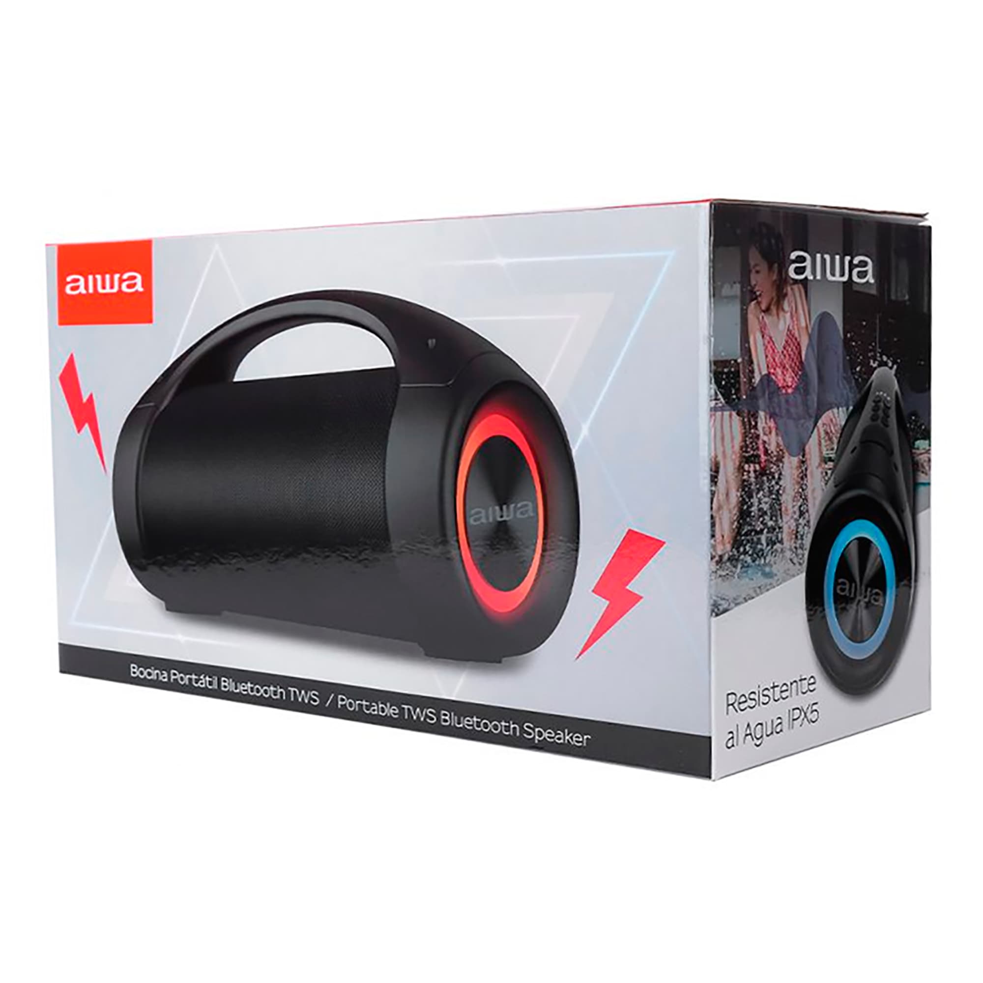Parlante Inalámbrico Bt Aiwa Aws600bt Tws 50w Rgb - 4