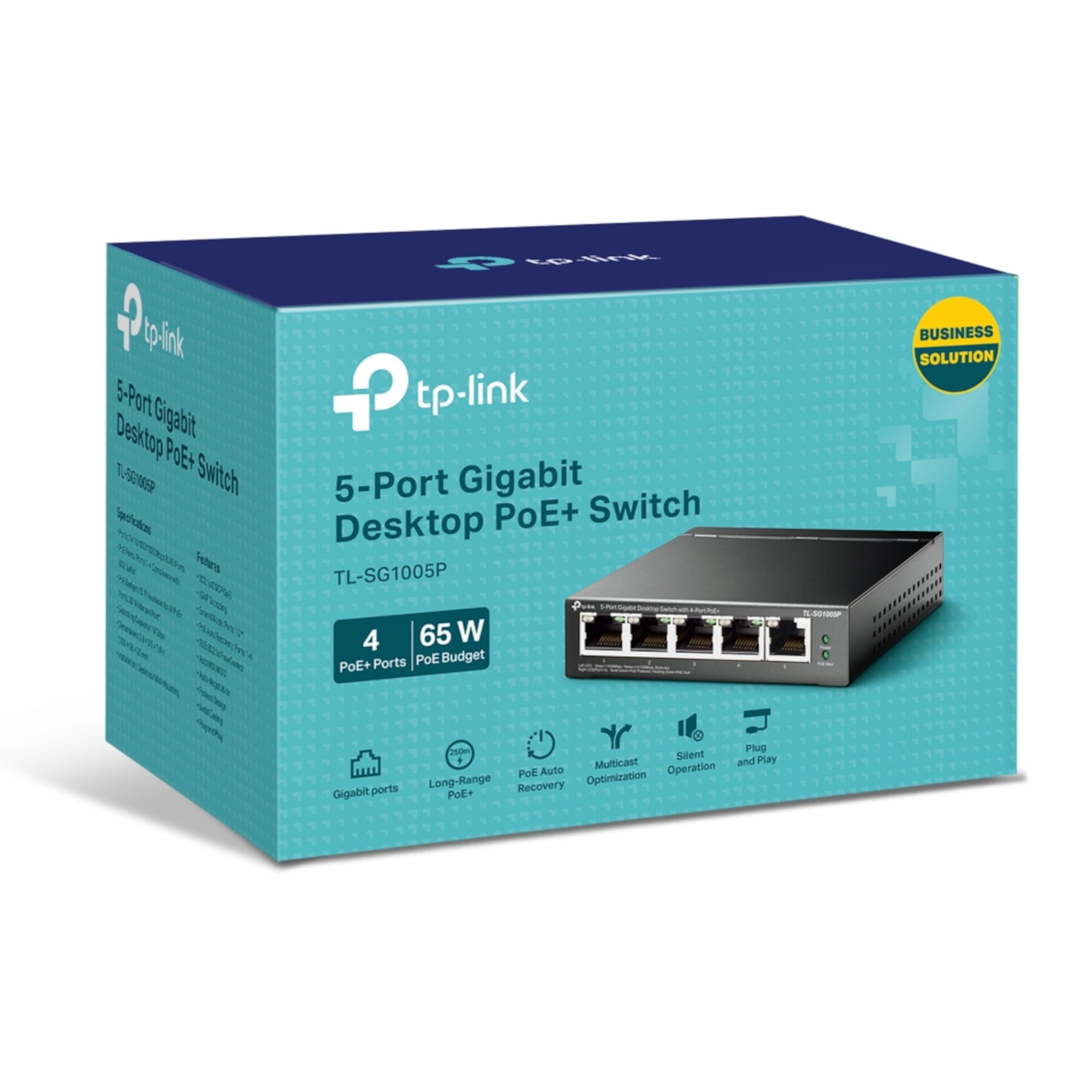 Switch Tp-Link Tl-sg1005lp 5 Puertos 10/100/1000 4 PoE - 3