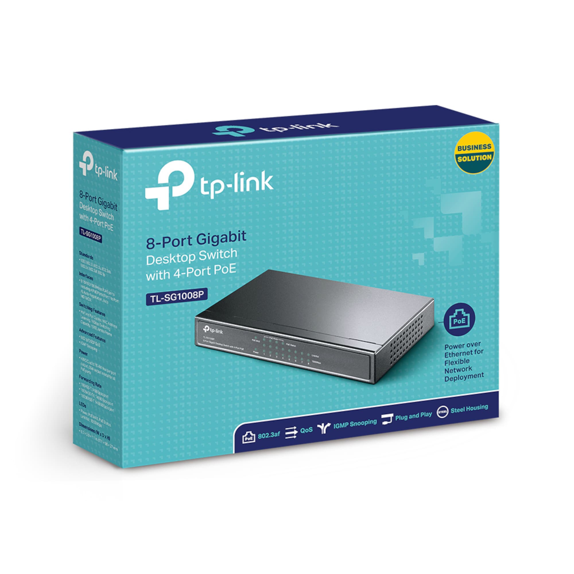 Switch Tp-Link Tl-sg1008lp 8 Puertos 10/100/1000 4 PoE - 4