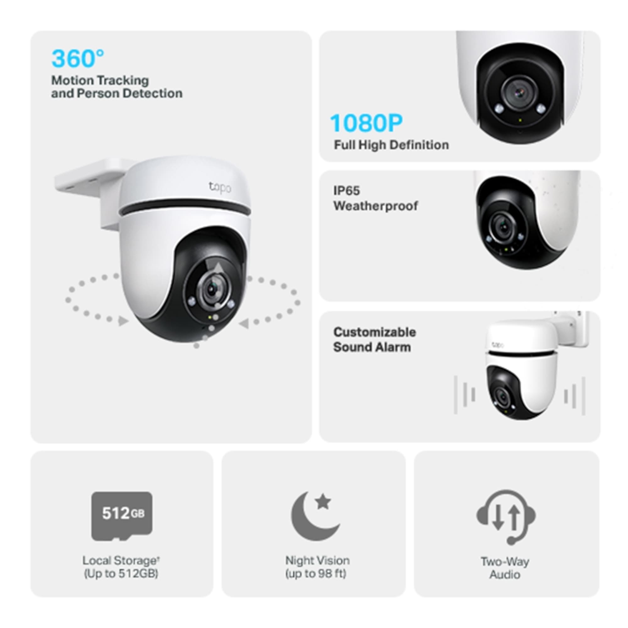 Cámara De Seguridad Tp-Link Tapo C500 Exterior Visión Nocturna 1080p 360° - 2
