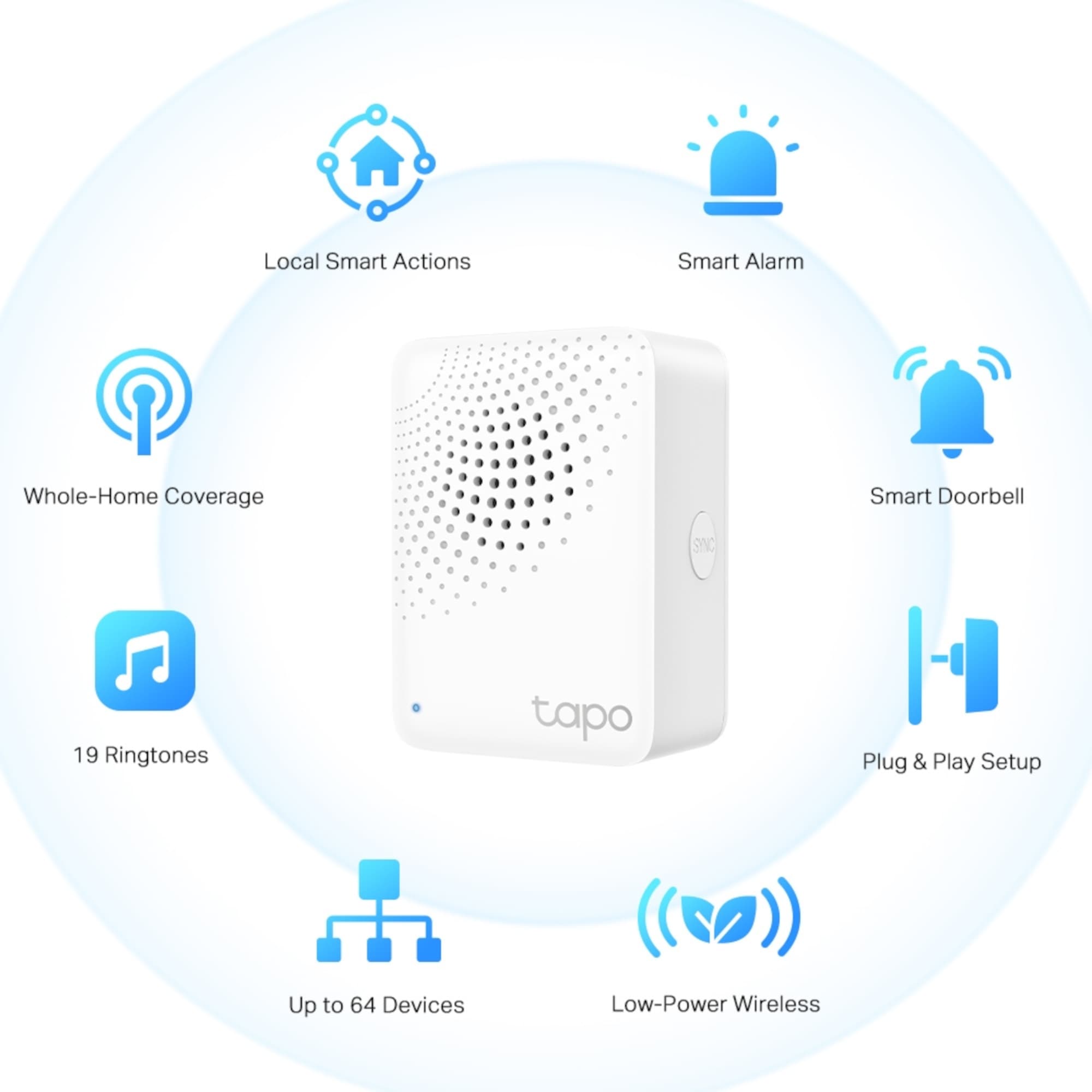 Hub Inteligente Alarma Tp-Link Tapo H100 64 Dispositivos - 2