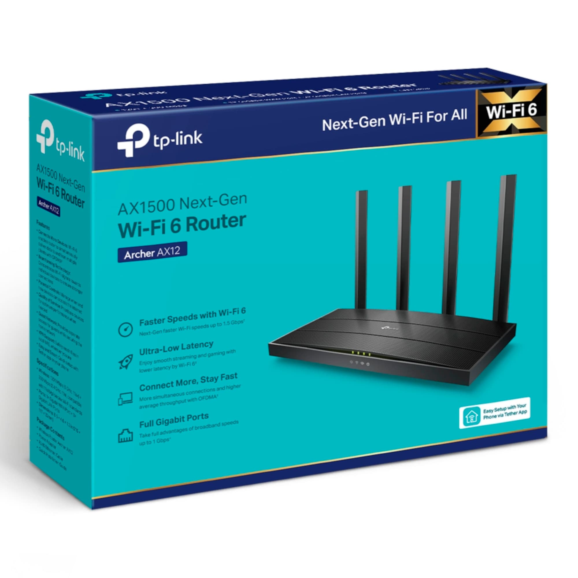 Router Inalámbrico Tp-Link Archer Ax12 2,4ghz/5ghz Ax1500 - 6