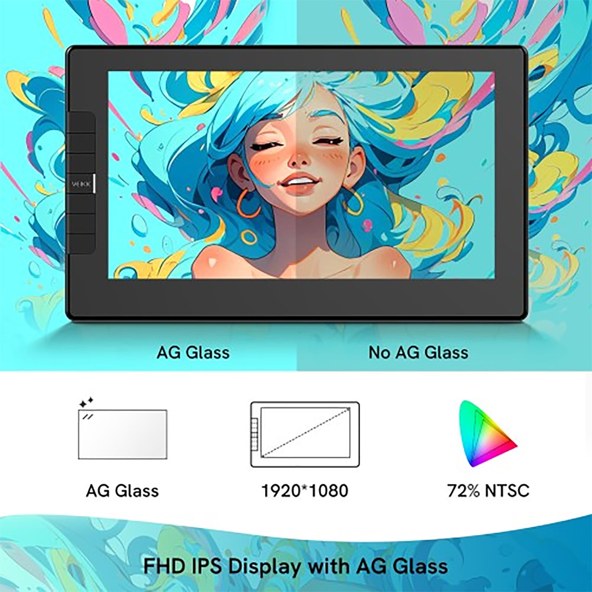 Tableta Digitalizadora Veikk Vk1200 V2 10''x6'' 1920x1080 - 2