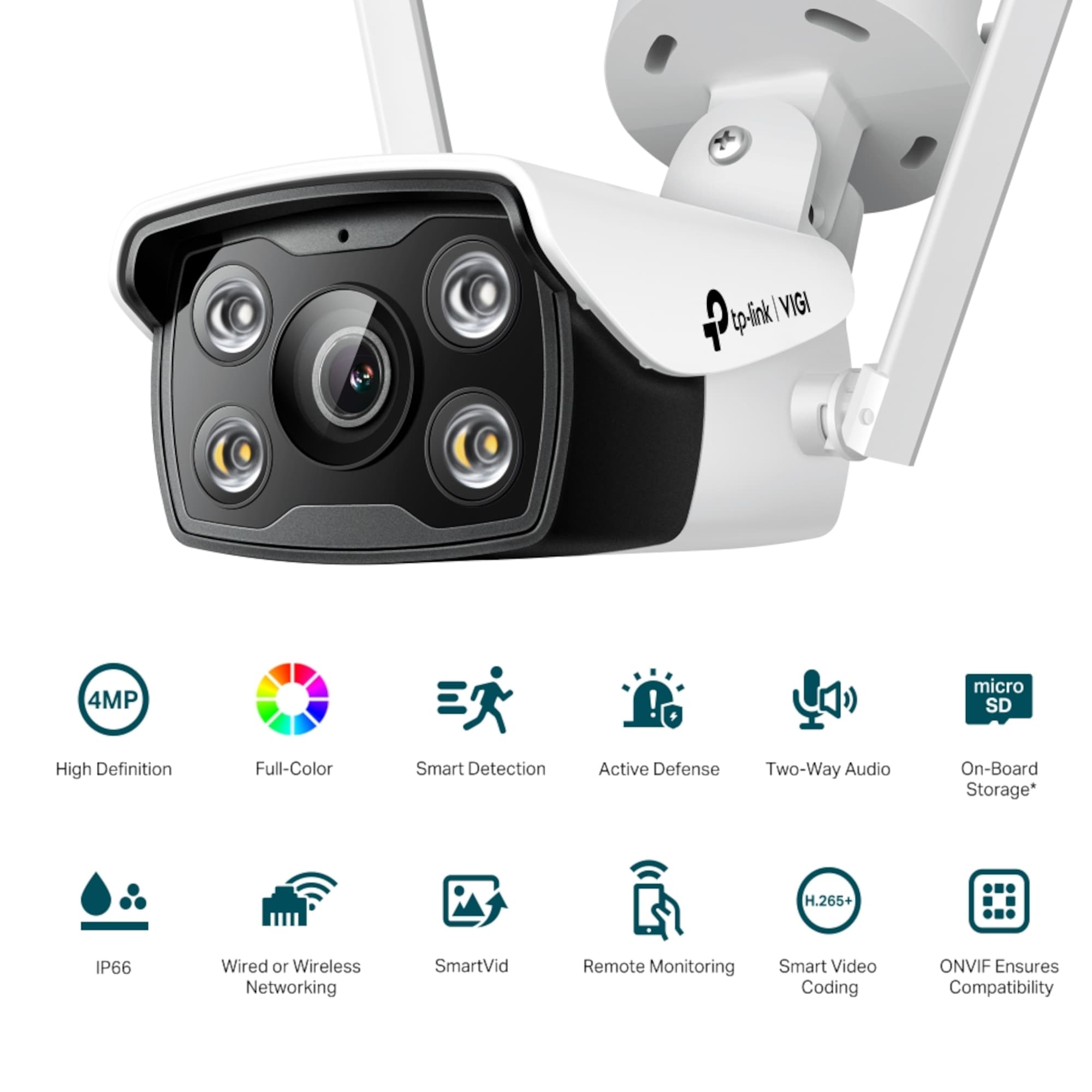 Cámara Seguridad Ext Tp-Link Vigi C340 Wi-Fi Color Ip67 Día Noche 2K 4mp - 2