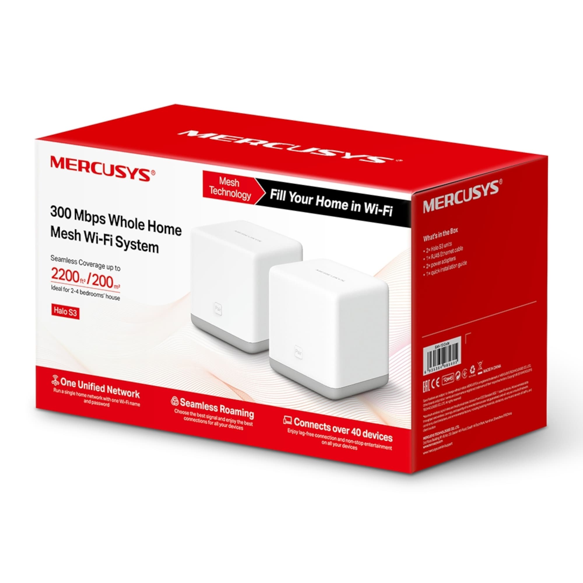 Router Mercusys Halo S3 300mbps Pack x2 - 4