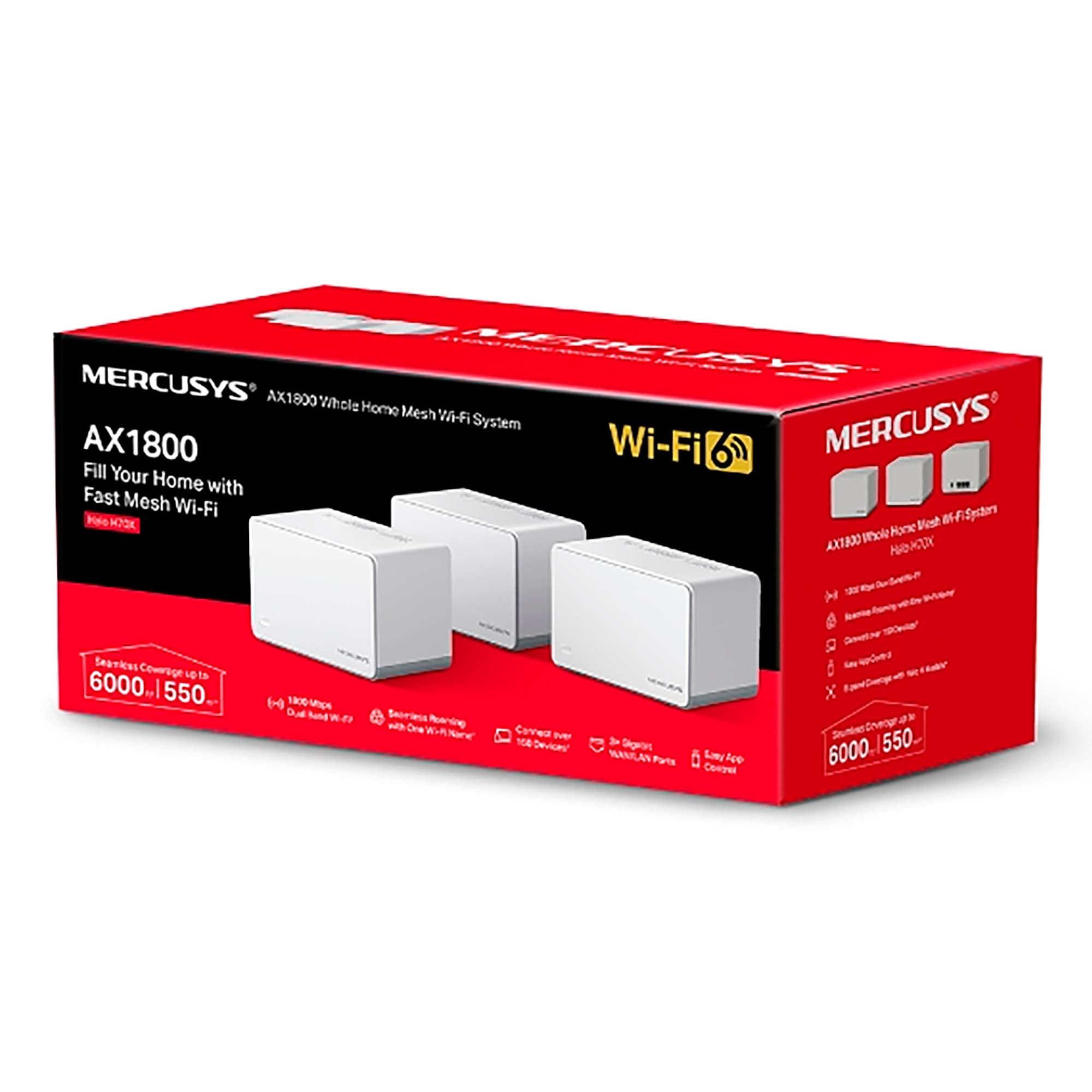 Access Point Mercusys Halo H70x 2,4ghz/5ghz Ax1800 Pack x3 - 3