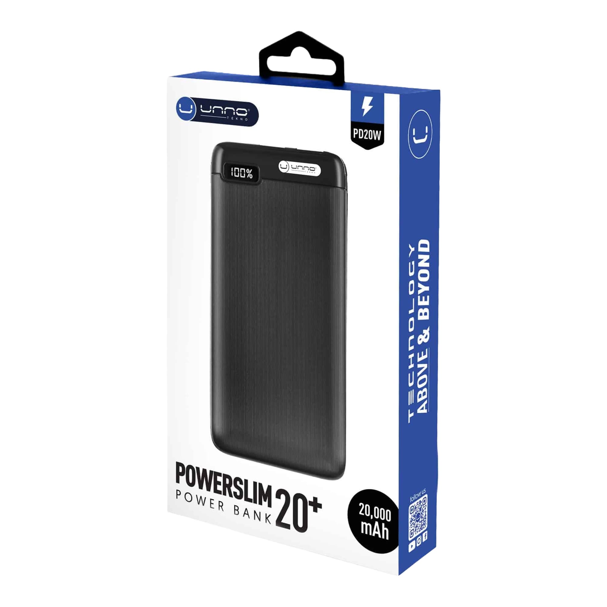 PowerBank Unno Pb2320bk 20000mah Delgado - 4