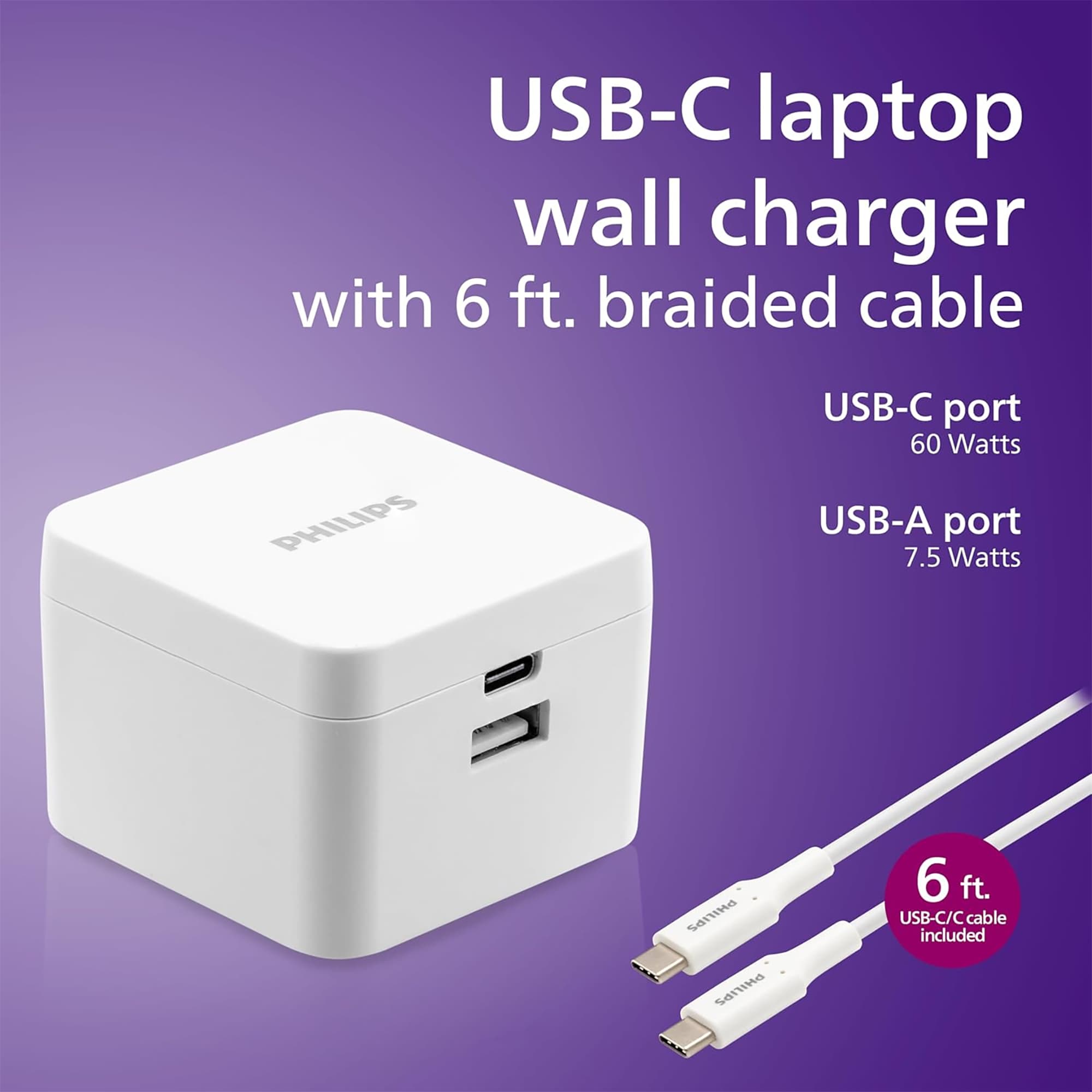 Cargador De Pared Philips Dlp3523w/37 60W - 3