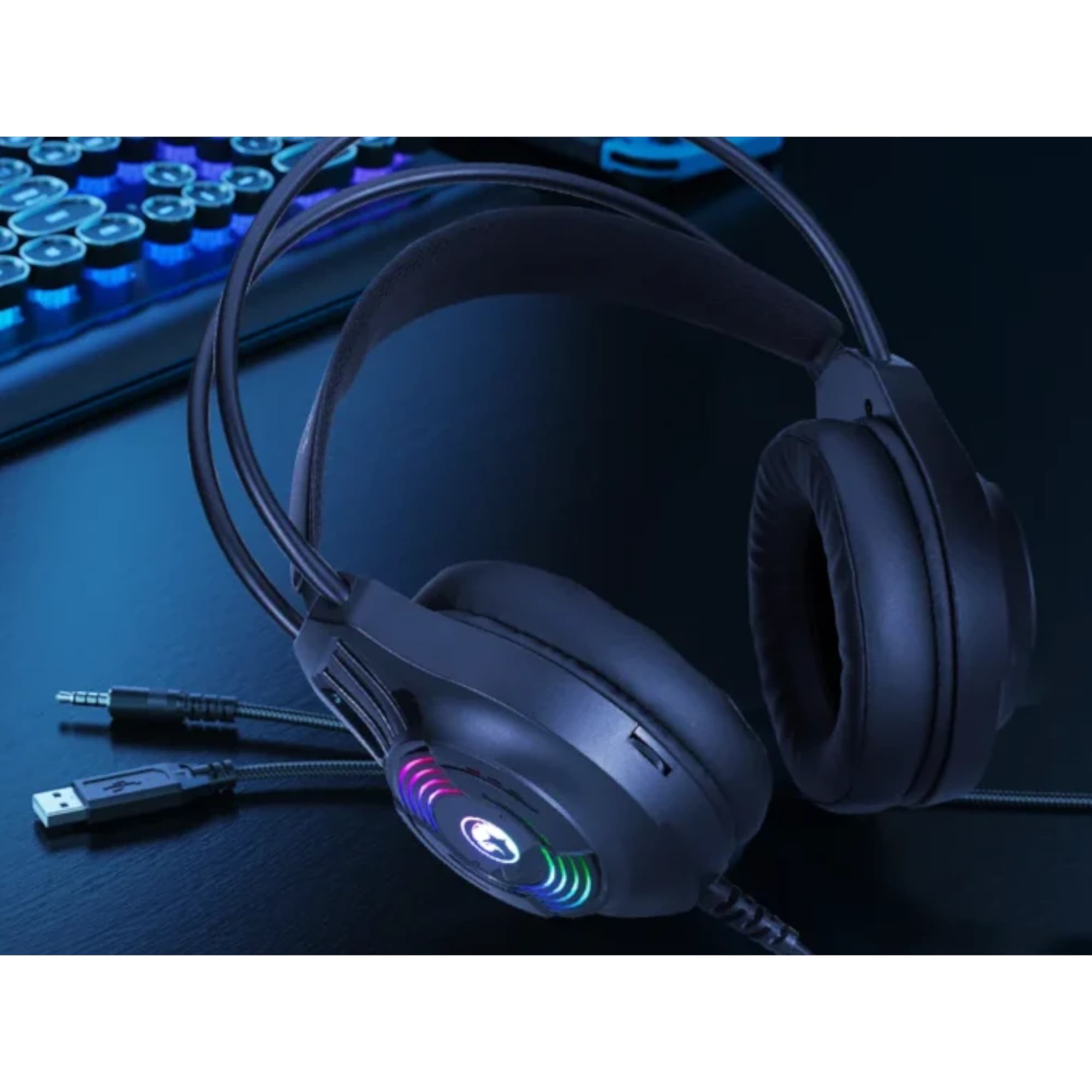 Auriculares Gaming Marvo H8326 Akari 30 RGB USB 3,5mm - 8