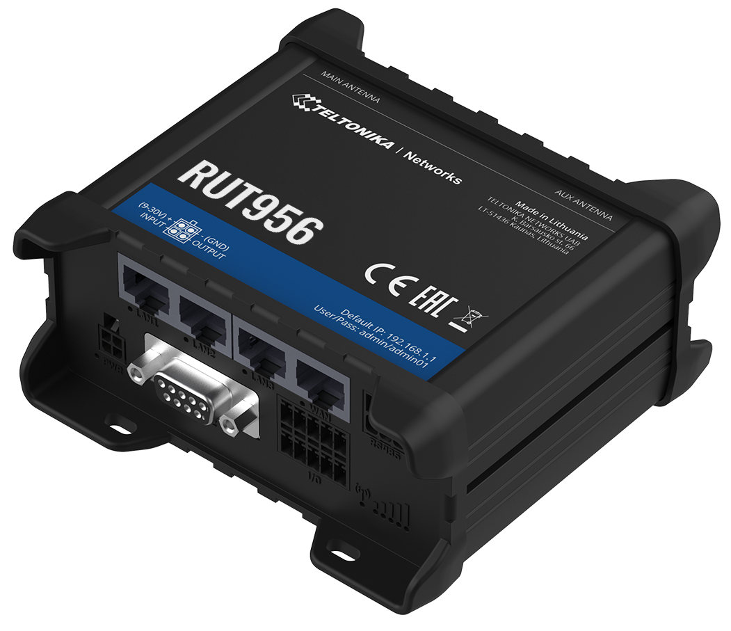 ROUTER INDUSTRIAL TELTONIKA RUT956 4 X 100MB - 4G LTE DUAL S - 2
